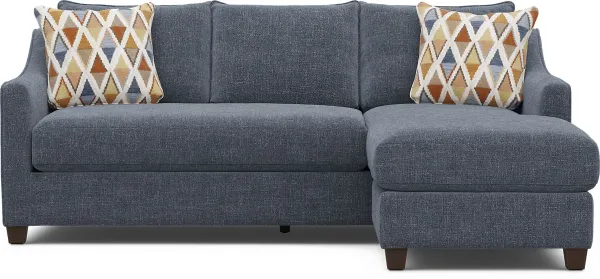 Soho Place Navy Chaise Sofa