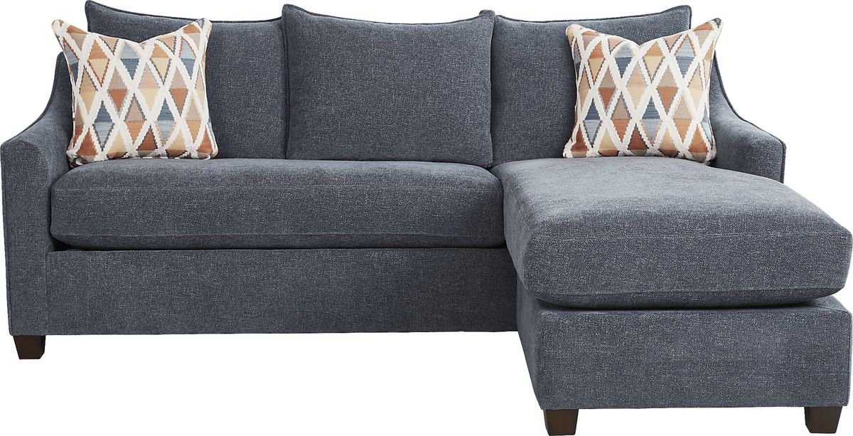 Soho Place Navy Chaise Sofa