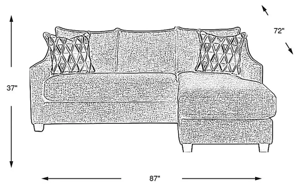 Soho Place Russet Chaise Sofa