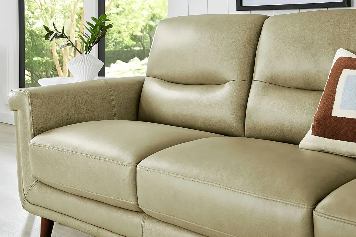 Harrington Park Sage 6 Pc Leather Living Room