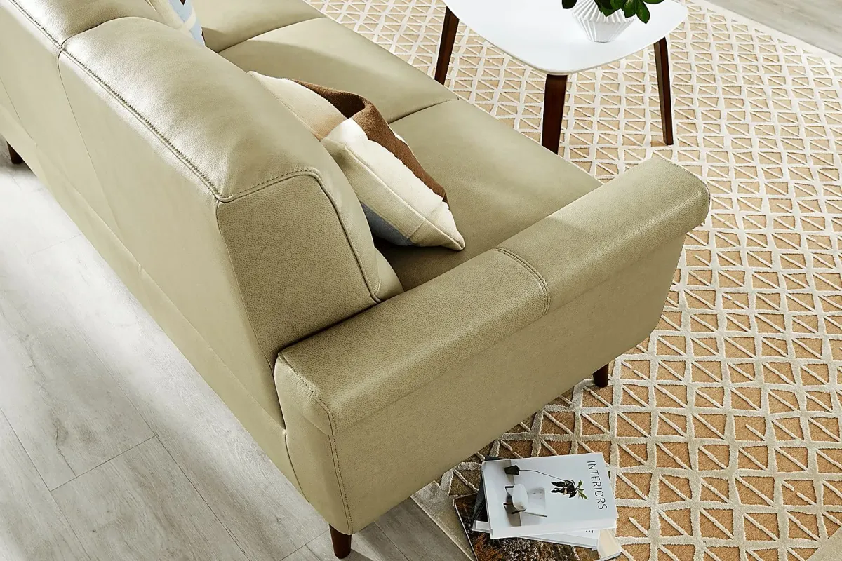 Harrington Park Sage 6 Pc Leather Living Room