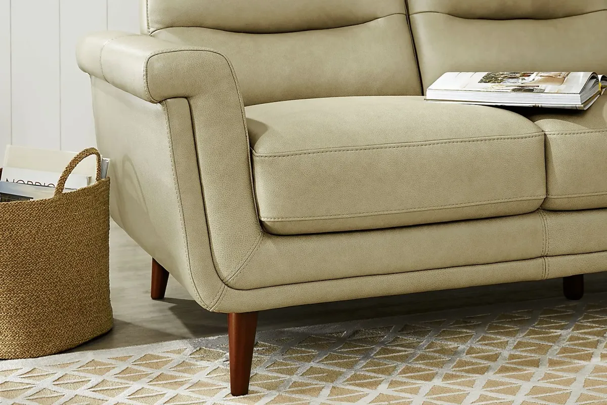 Harrington Park Sage 6 Pc Leather Living Room