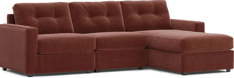 ModularOne Merlot 3 Pc Sectional