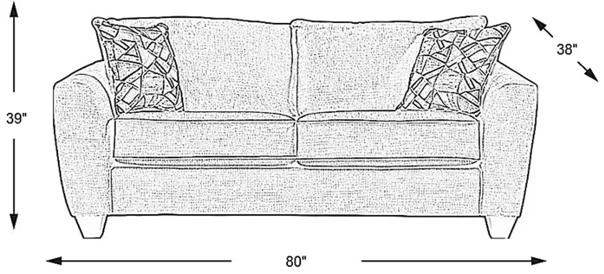 Sandia Heights Gray Sleeper Loveseat