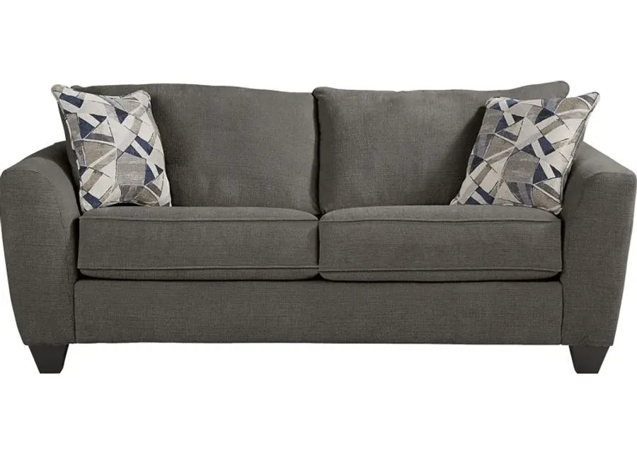 Sandia Heights Gray Gel Foam Sleeper Loveseat