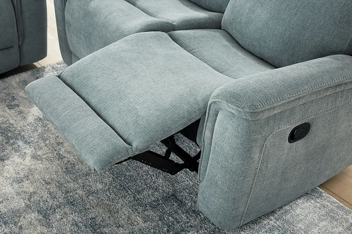Meadow Park Seafoam 7 Pc Reclining Living Room
