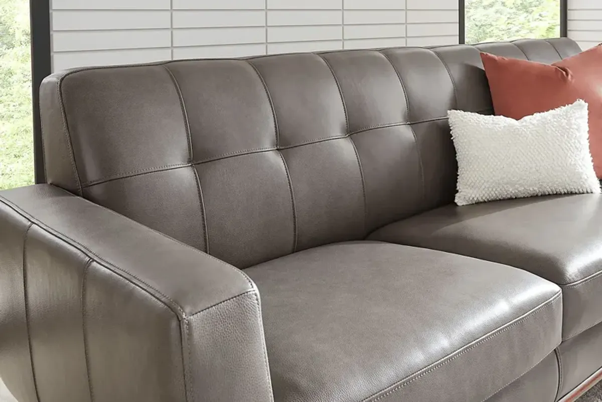 Greyson Gray Leather 5 Pc Living Room