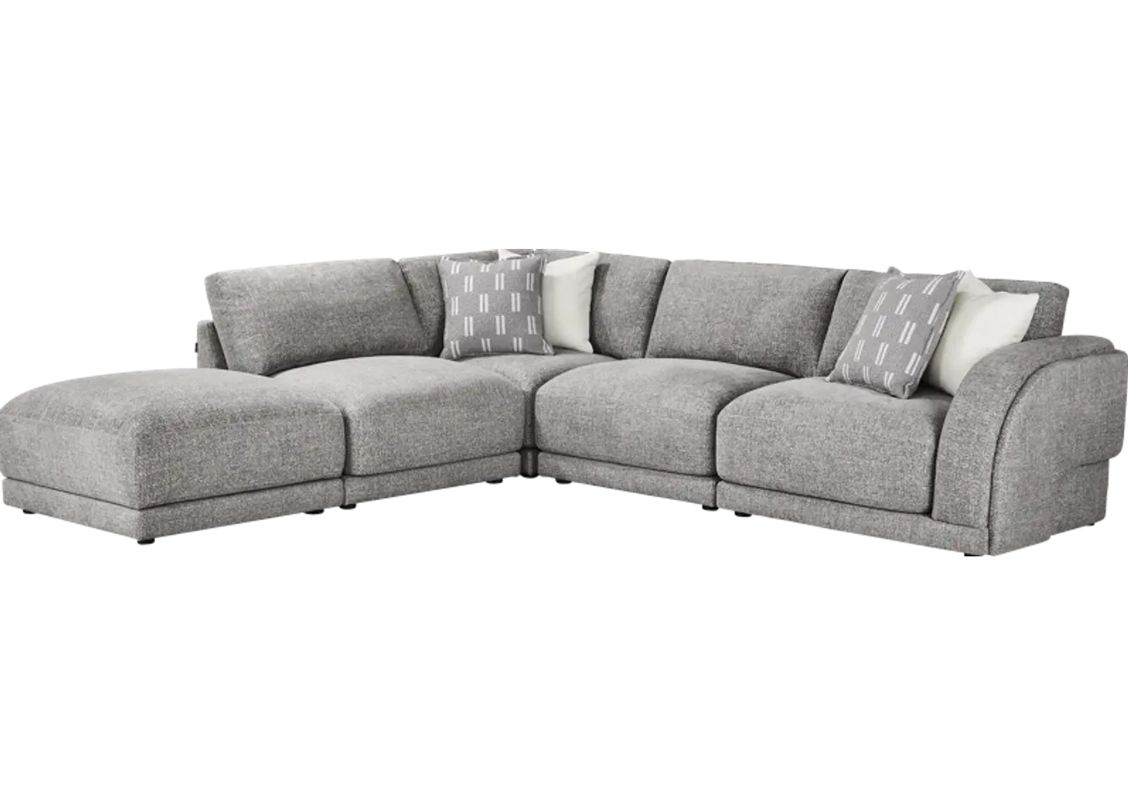 Latham Court Gray 5 Pc Sectional