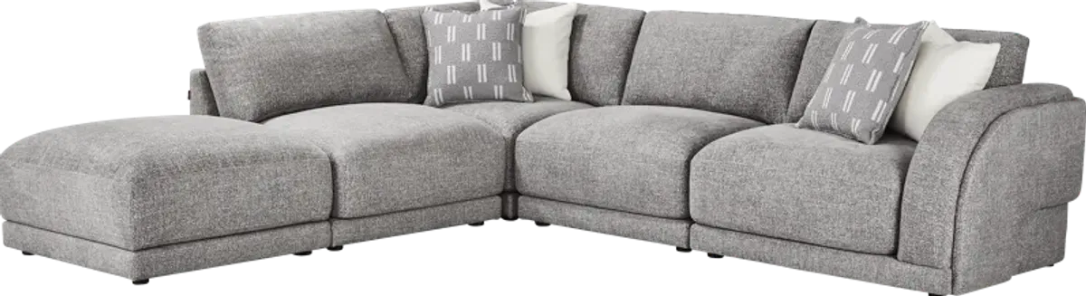 Latham Court Gray 5 Pc Sectional