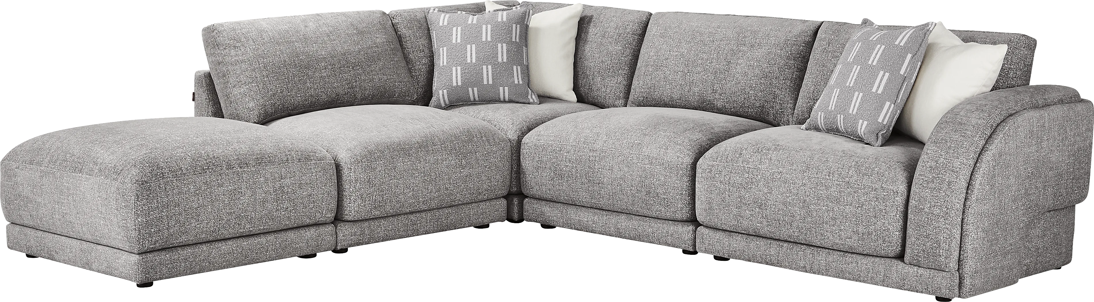 Latham Court Gray 5 Pc Sectional