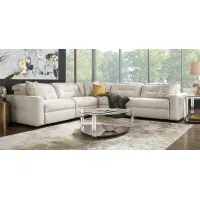 Belia Beige 7 Pc Dual Power Reclining Sectional Living Room