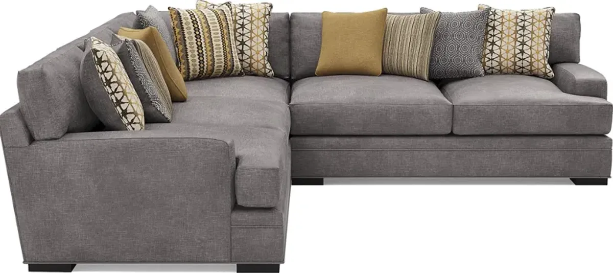 Palm Springs Silver 3 Pc Sectional