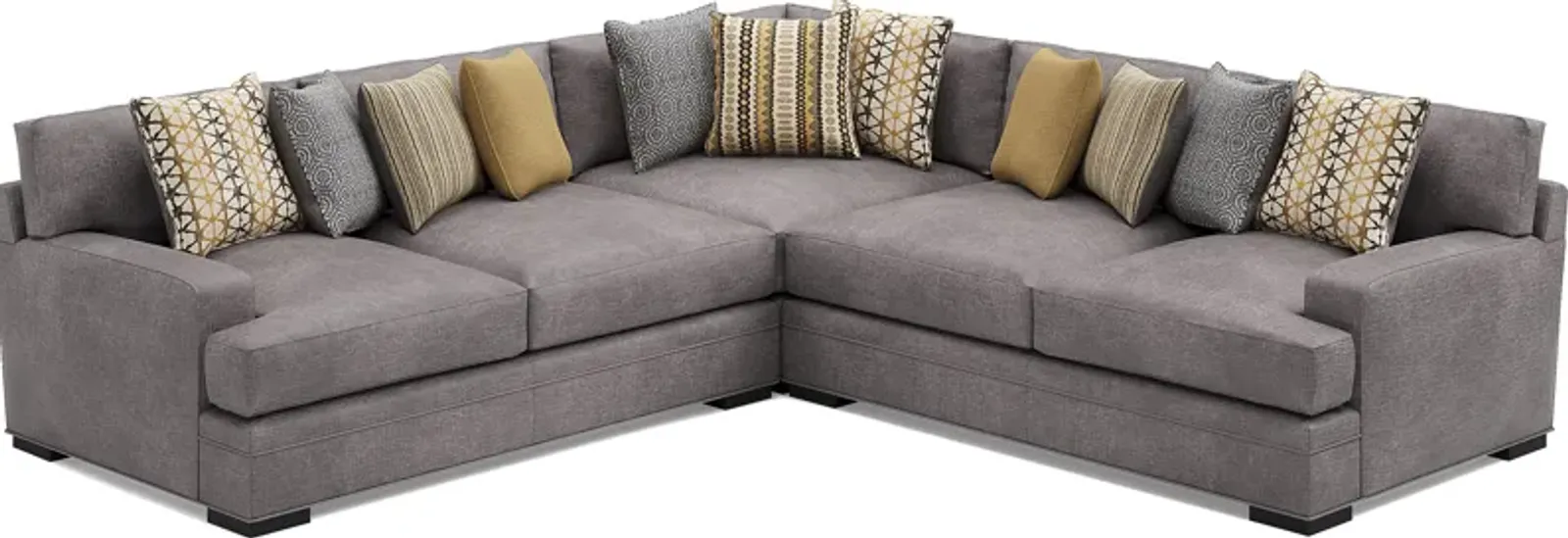 Palm Springs Silver 3 Pc Sectional