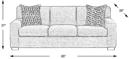 Lynwood Blue Sleeper Sofa