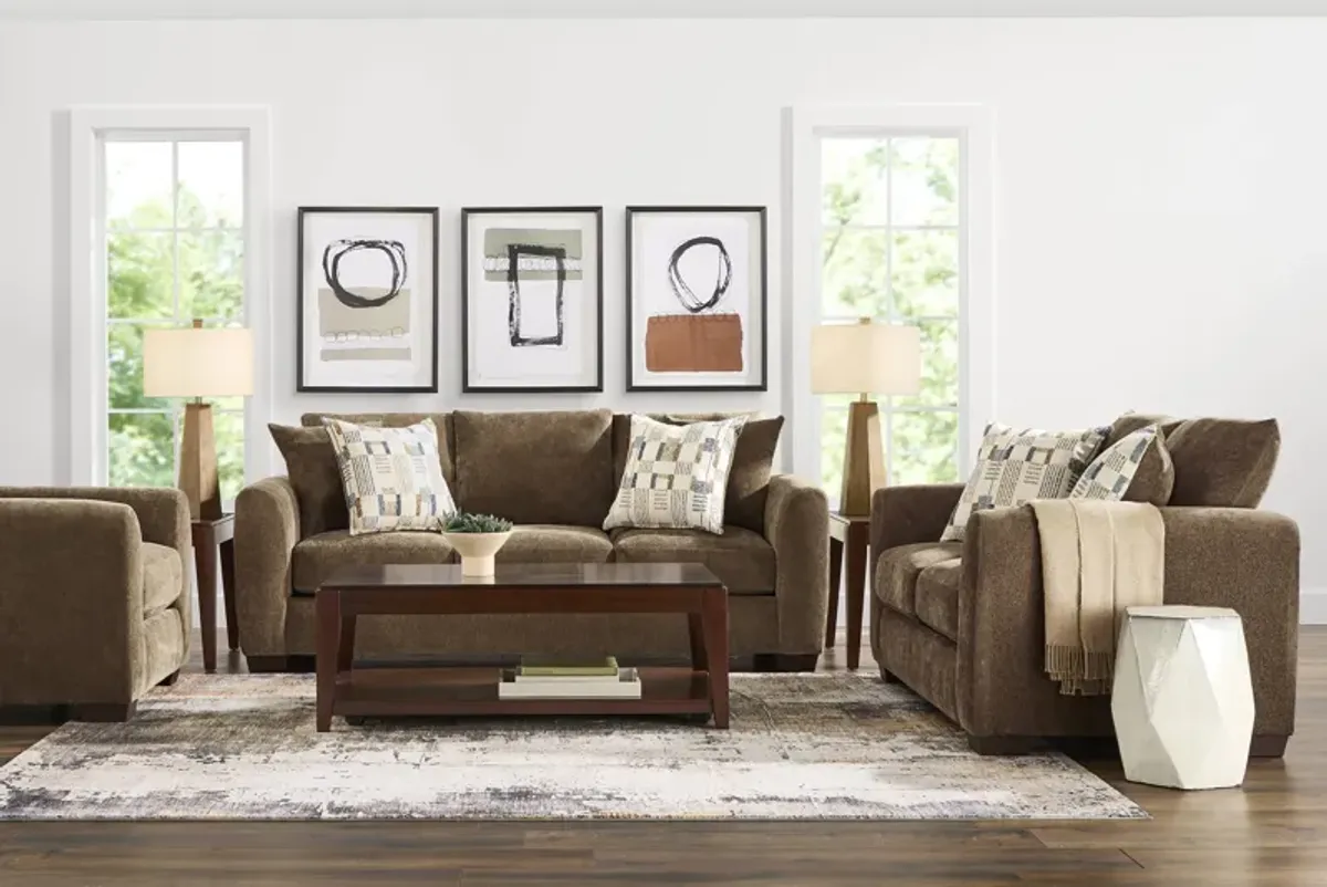 Chamberlain Brown 5 Pc Living Room
