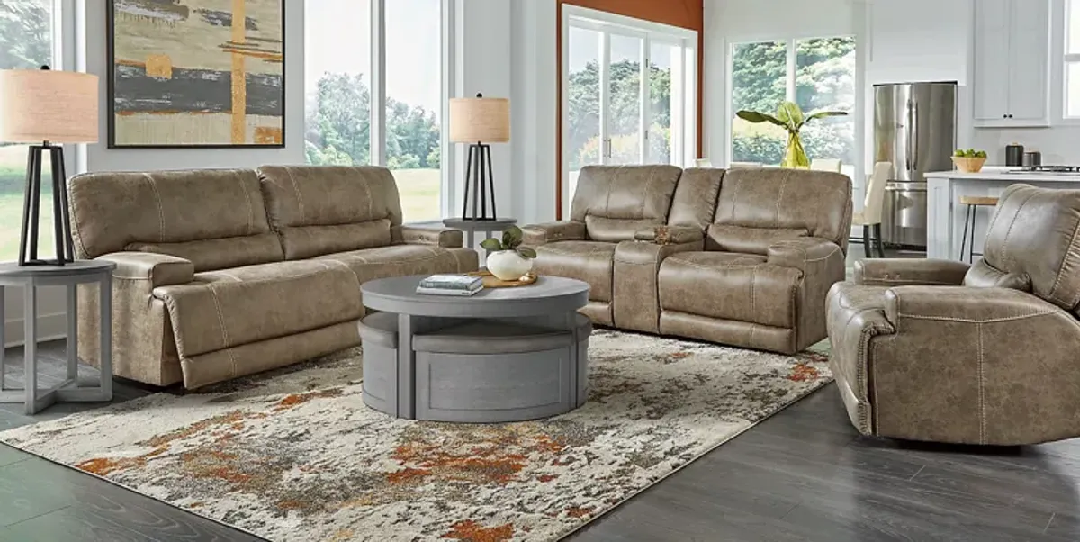 Warrendale Beige 2 Pc Power Reclining Living Room