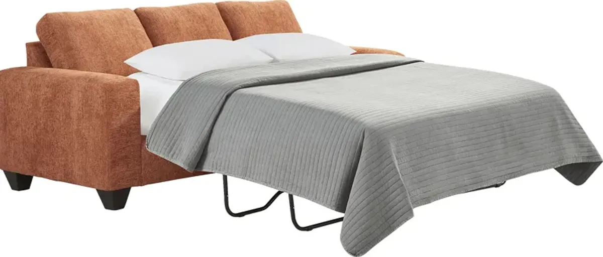 Mallard Trace Orange Gel Foam Sleeper Sofa