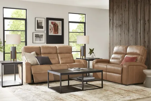 Sierra Madre Saddle Leather 7 Pc Living Room with Reclining Sofa