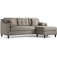 Hanover Gray Textured Gel Foam Sleeper Chaise Sofa