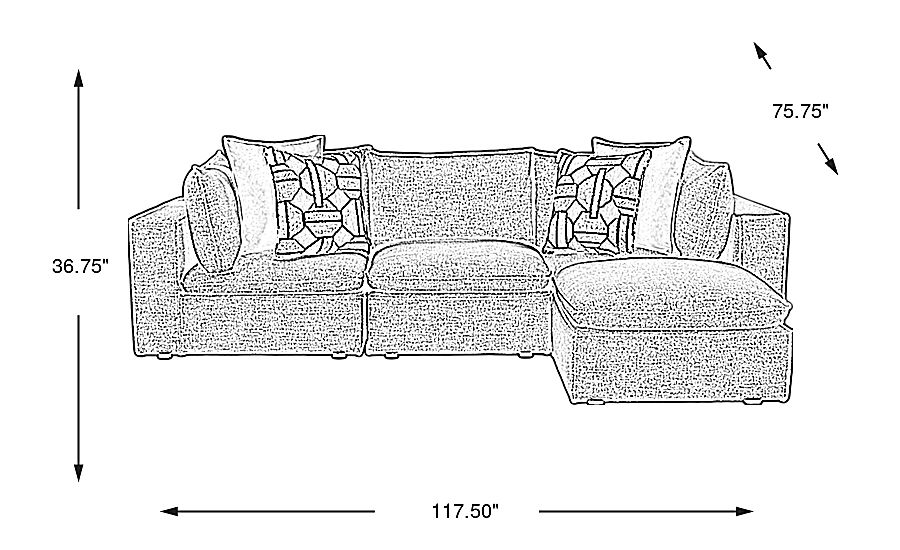 Langford Park Beige 4 Pc Sectional