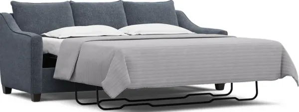 Soho Place Navy Sleeper Chaise Sofa