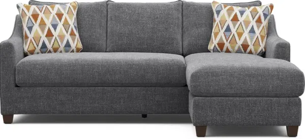 Soho Place Gray Sleeper Chaise Sofa
