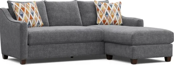 Soho Place Gray Sleeper Chaise Sofa