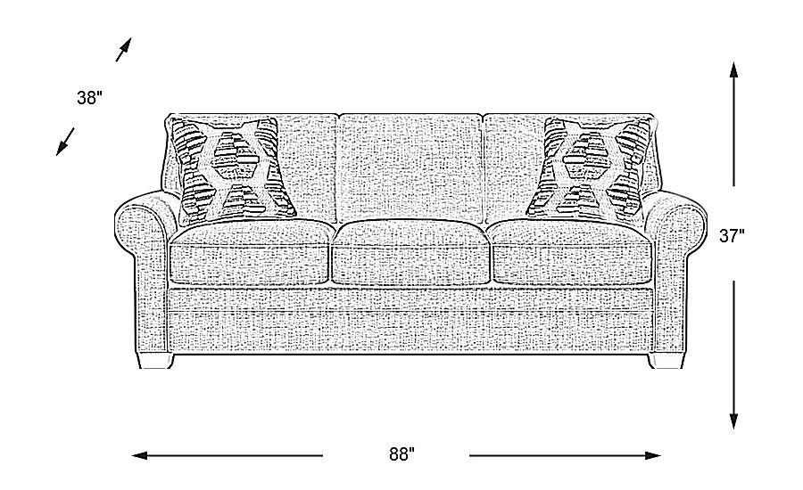 Cindy Crawford Home Bellingham Russet Textured Gel Foam Sleeper Sofa