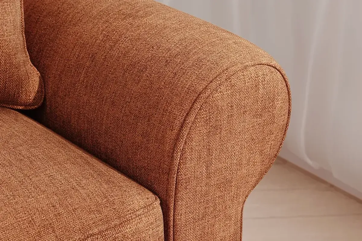 Bellingham Russet Textured Chenille Gel Foam Sleeper Chair