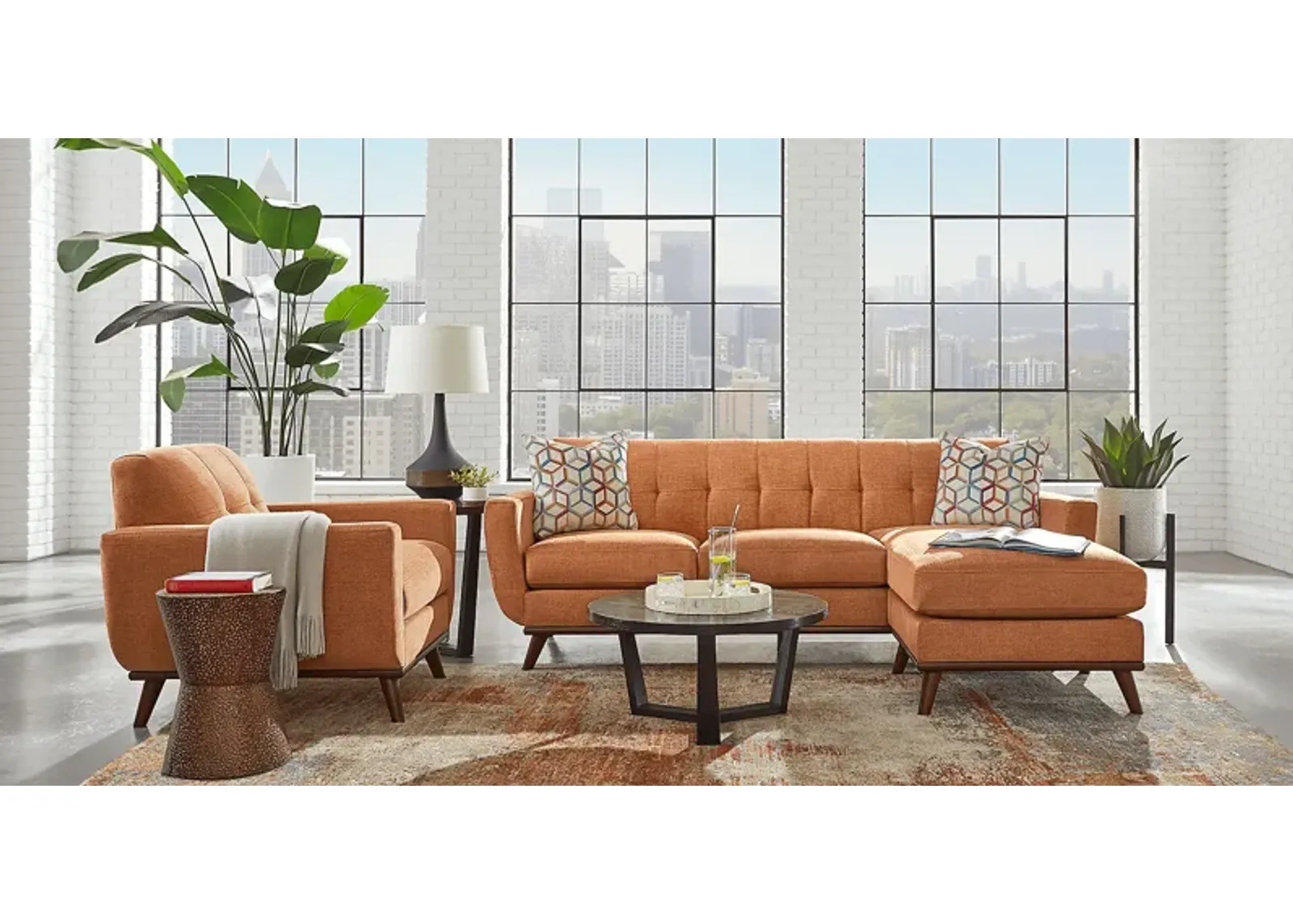 East Side Russet 4 Pc Sectional Living Room