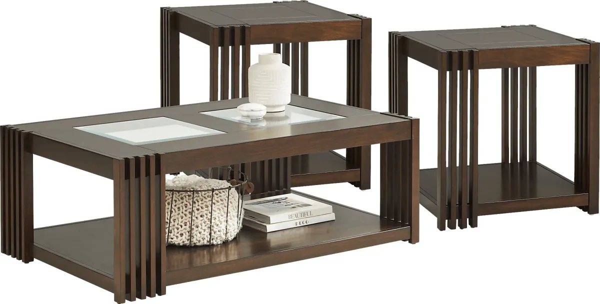 Davidson Caramel Leather 8 Pc Dual Power Reclining Living Room
