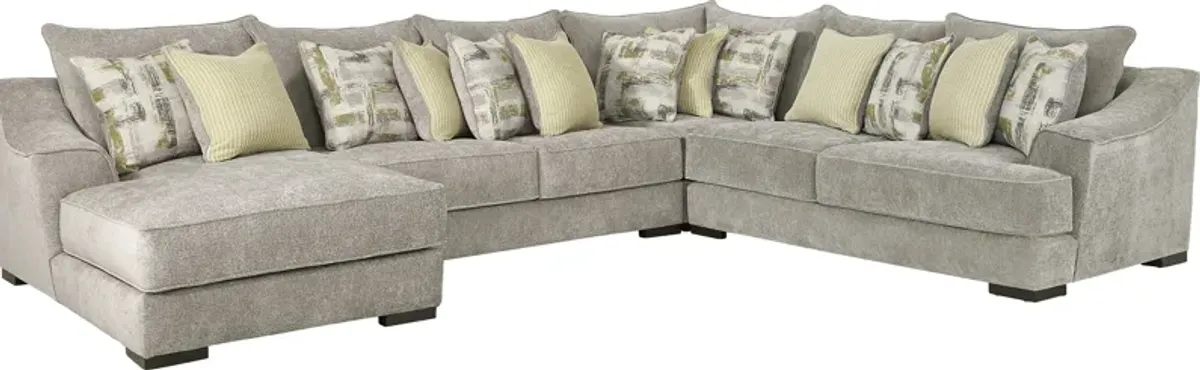 Kinley Gray 4 Pc Sectional