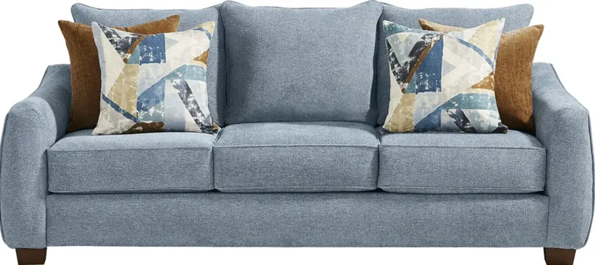 Odette Denim Gel Foam Sleeper Sofa