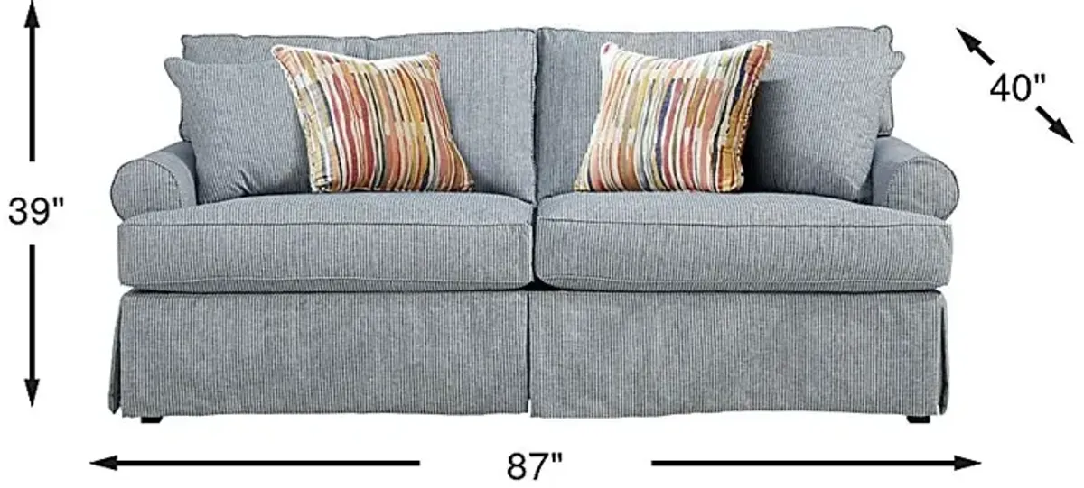 Beachside Walk Blue Denim Slipcover Sleeper