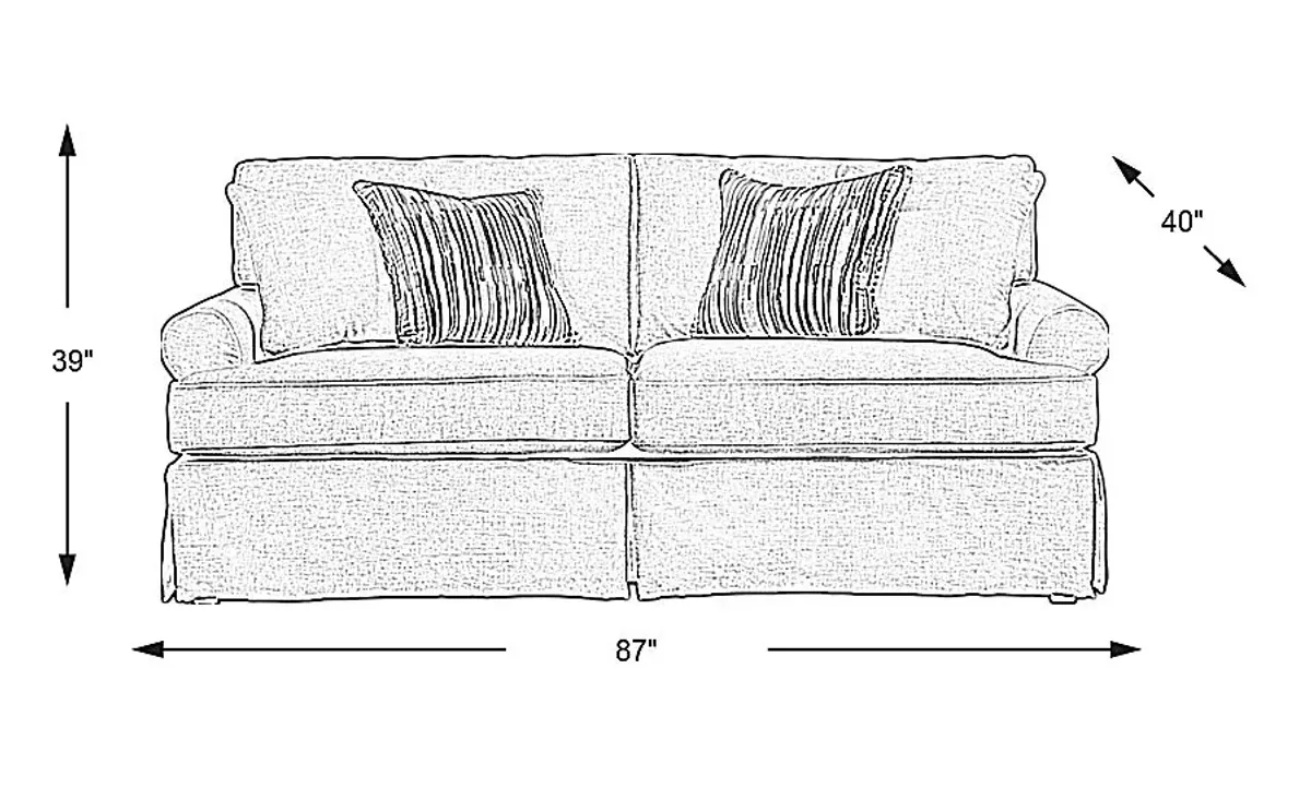 Beachside Walk Linen Textured Slipcover Sleeper