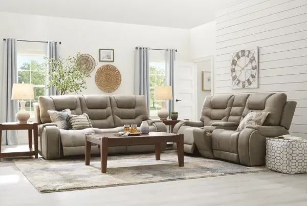 Laredo Springs Gray 2 Pc Dual Power Reclining Living Room