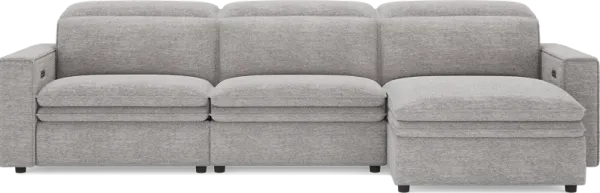 Salvator Street Gray 3 Pc Dual Power Reclining Sectional