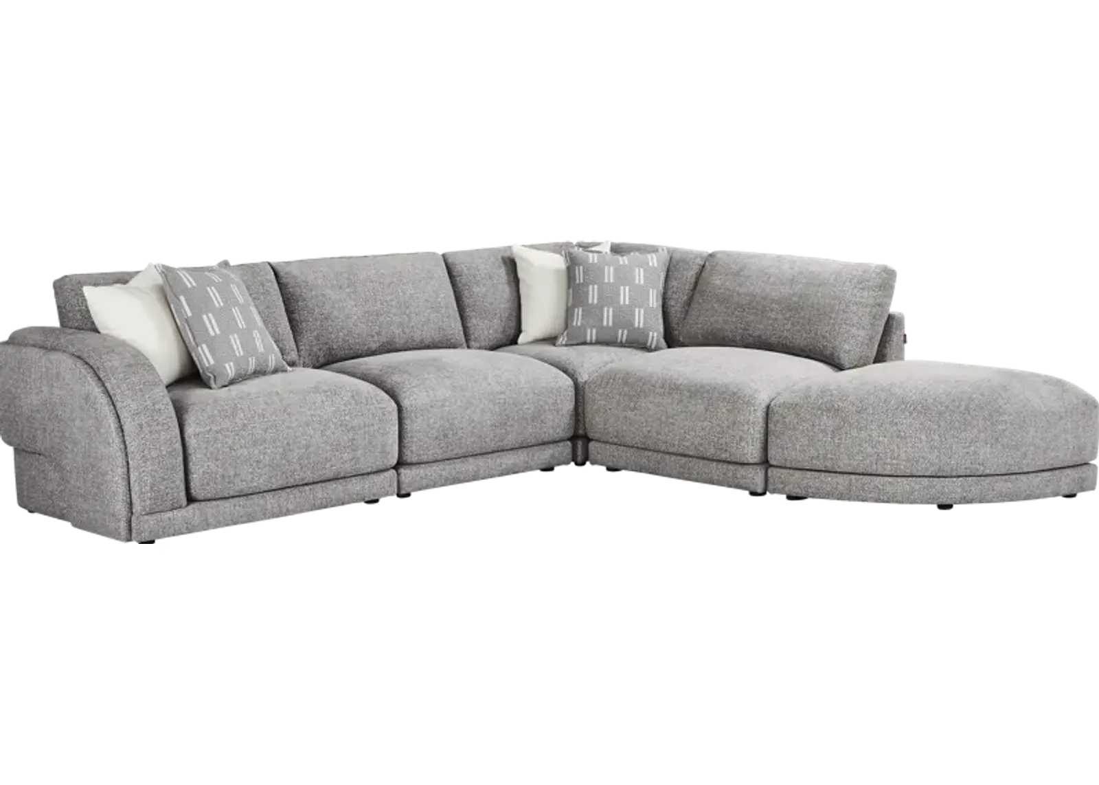 Latham Court Gray 5 Pc Sectional