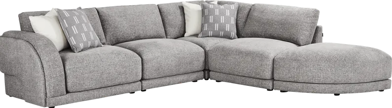 Latham Court Gray 5 Pc Sectional