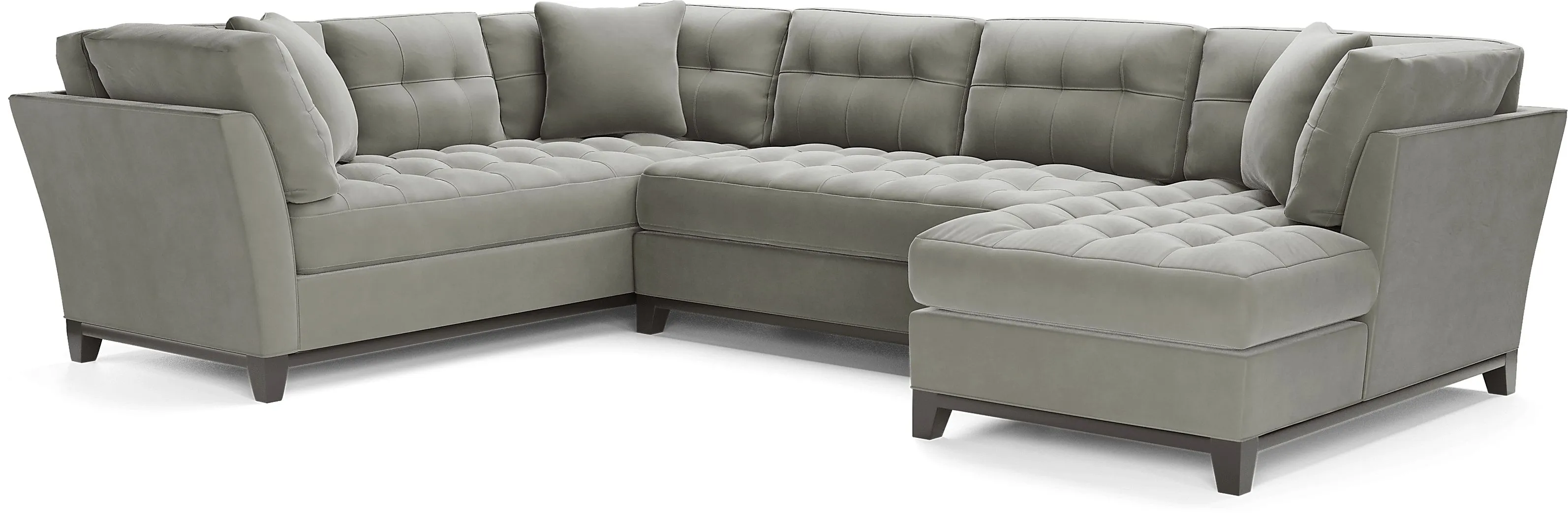 Metropolis Way Steel Microfiber 3 Pc Sectional