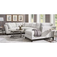 Cindy Crawford Home Metropolis Way White Textured 3 Pc Sectional