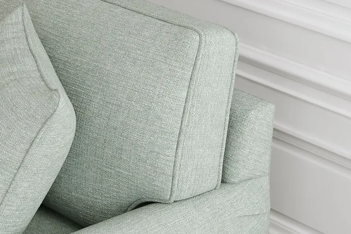 Bellingham Willow Green Textured Gel Foam Sleeper Chair