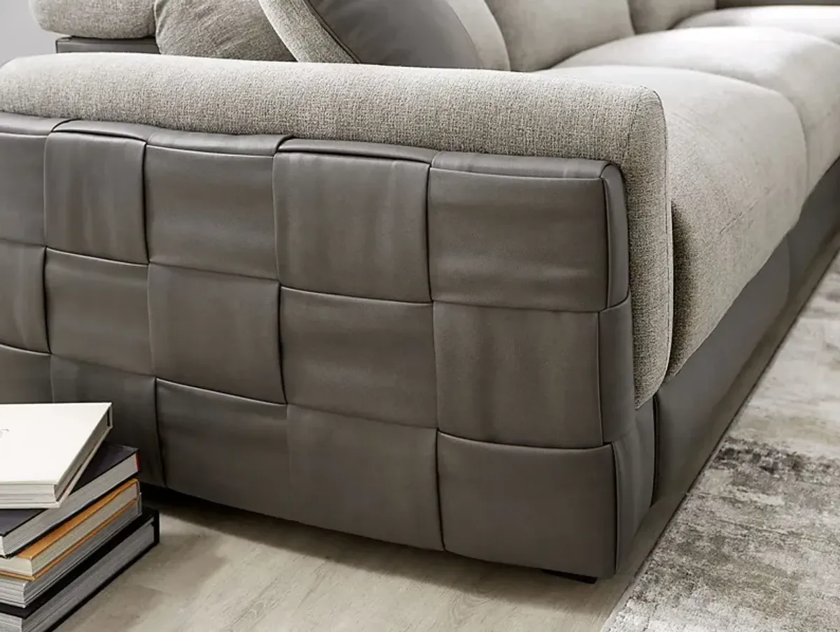 Seneca Falls Gray 7 Pc Dual Power Sectional