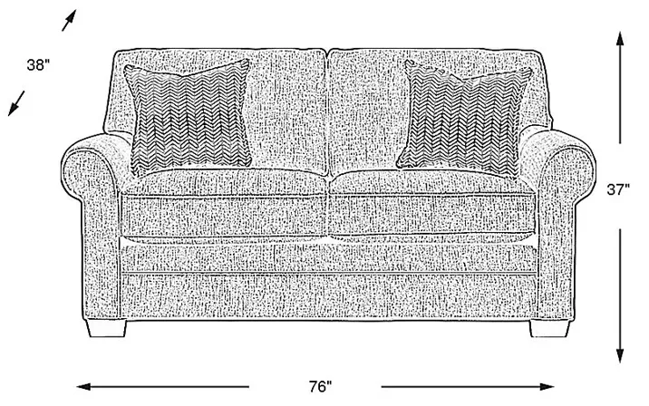 Bellingham Gray Textured Sleeper Loveseat