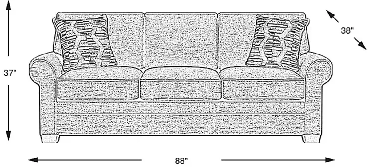 Bellingham Gray Textured Gel Foam Sleeper