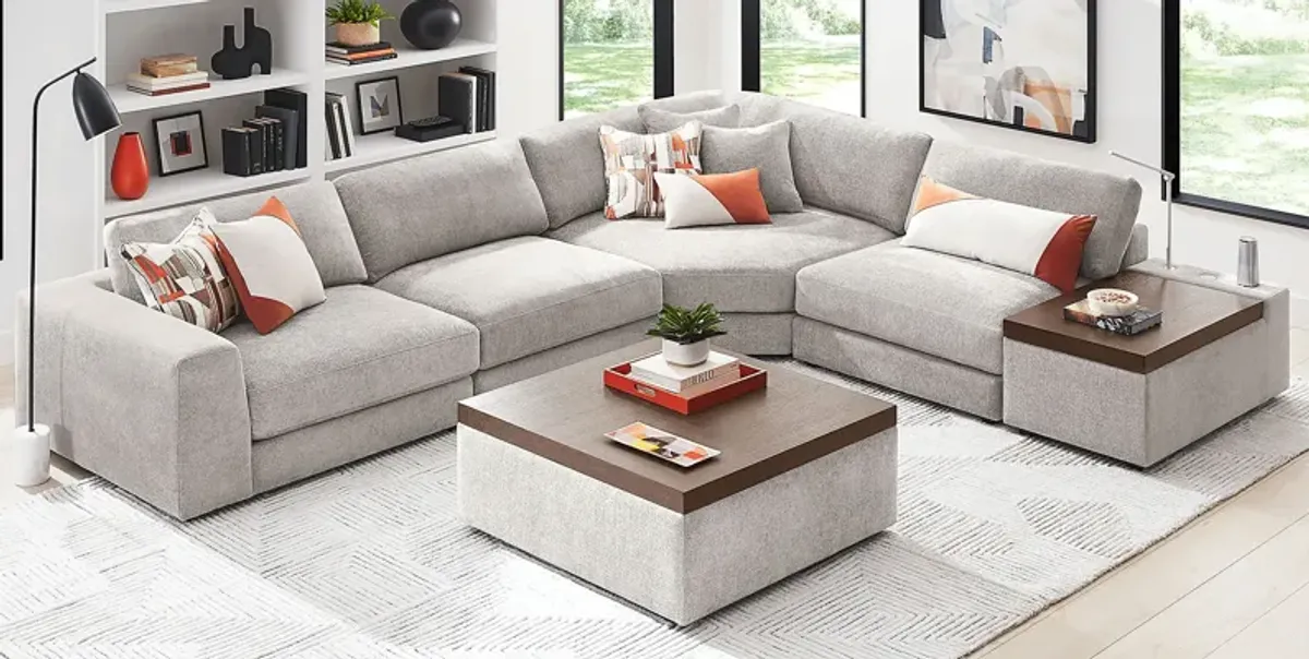 Gray 5 Pc ModularThree with Media Console