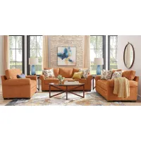Bellingham Russet Textured 7 Pc Living Room with Gel Foam Sleeper Sofa