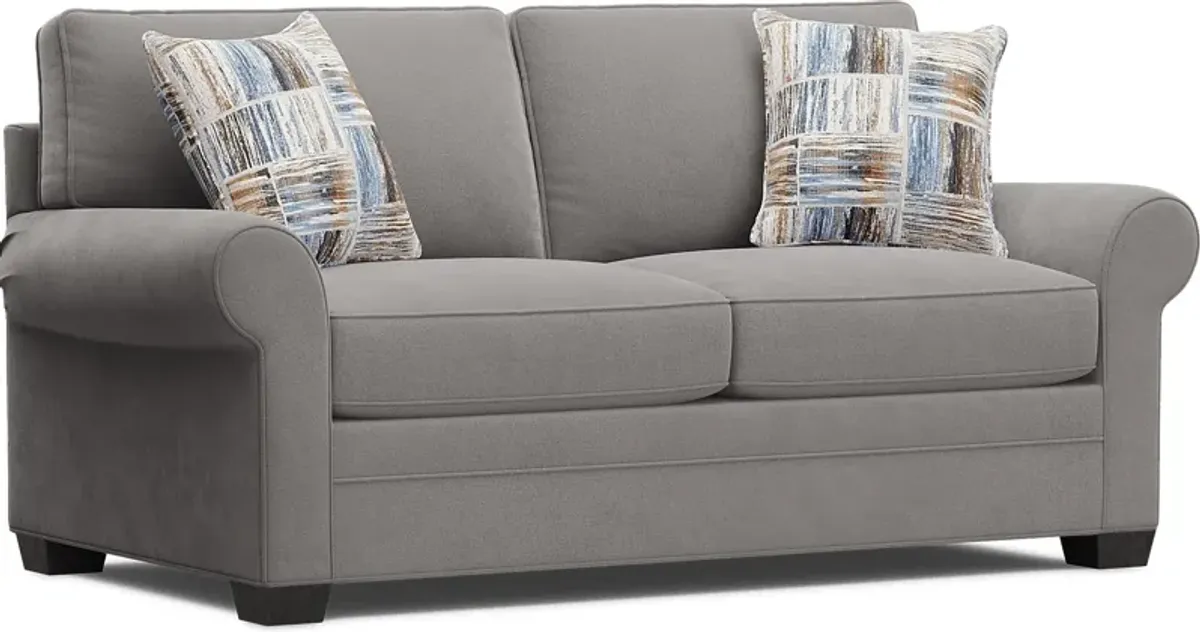 Bellingham Gray Microfiber Sleeper Loveseat