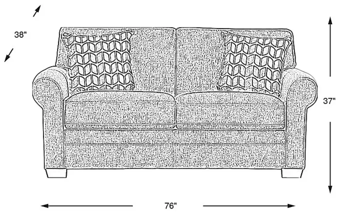 Bellingham Pebble Textured Sleeper Loveseat