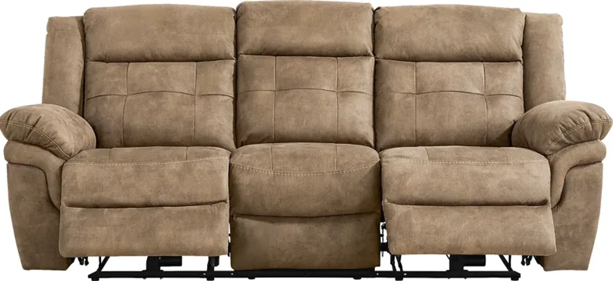 Hartford Brown Power Reclining Sofa